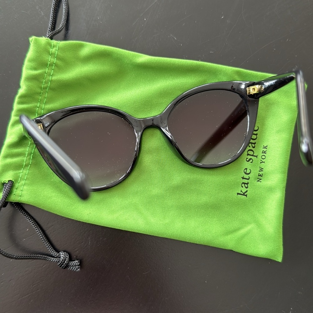 Kate Spade Samantha Black Cat Eye Sunglasses - Picture 12 of 12